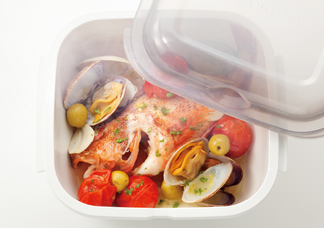 Just put the ingredients inside and microwave it